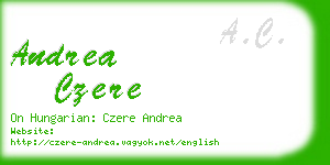 andrea czere business card